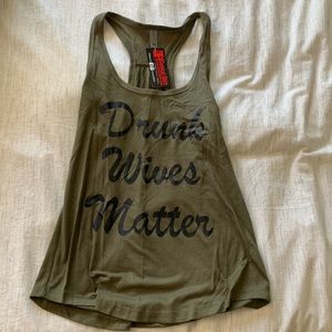 Drink wives matter racerback tank